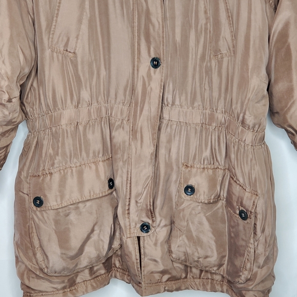 BB Dakota Moda SILK Jacket Lined Retro Hooded Anorak Utility Coat Size XL - Picture 7 of 14